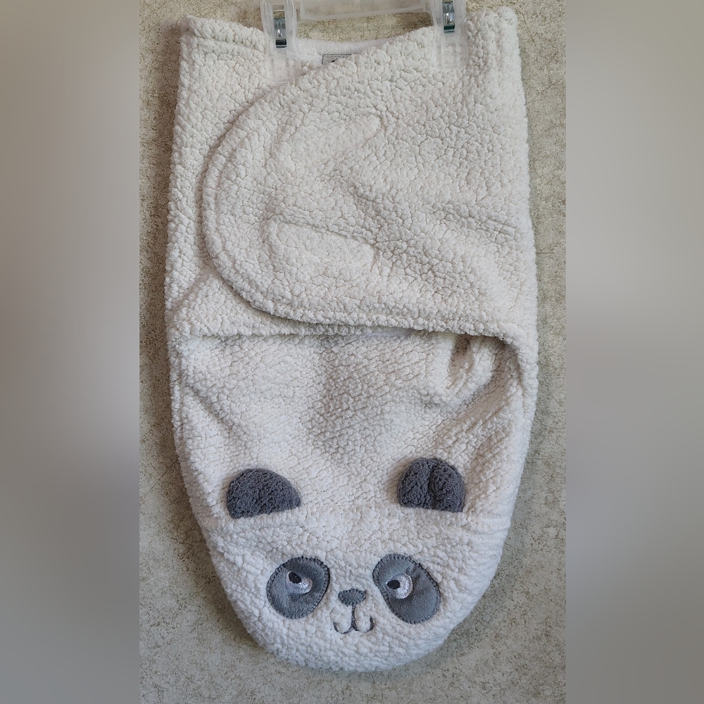 Chick Pea Sherpa Panda Swaddle Blanket Size 0-3 Months